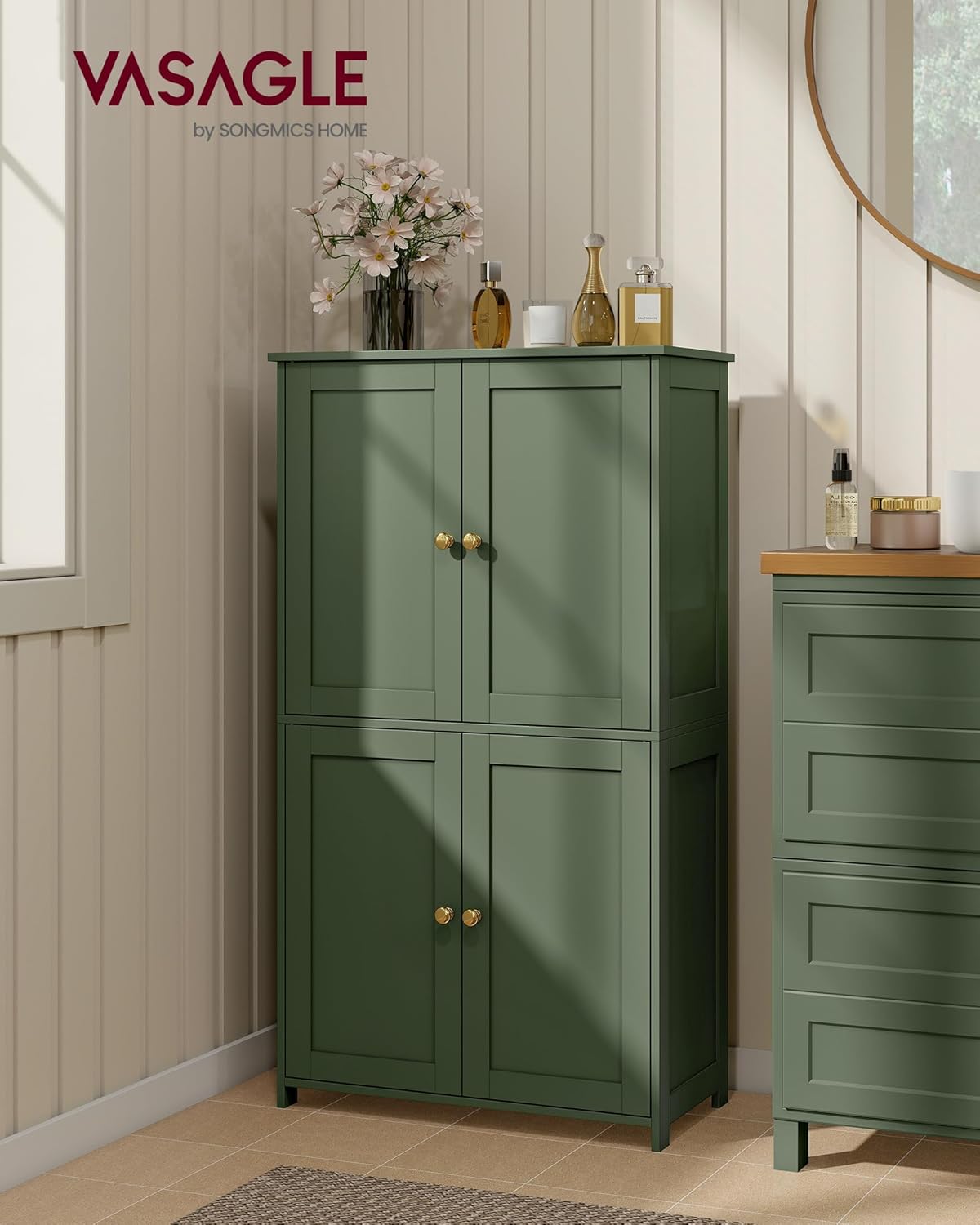 Detalle 2 de VASAGLE BBC553CH01 armoire de salle de bain
