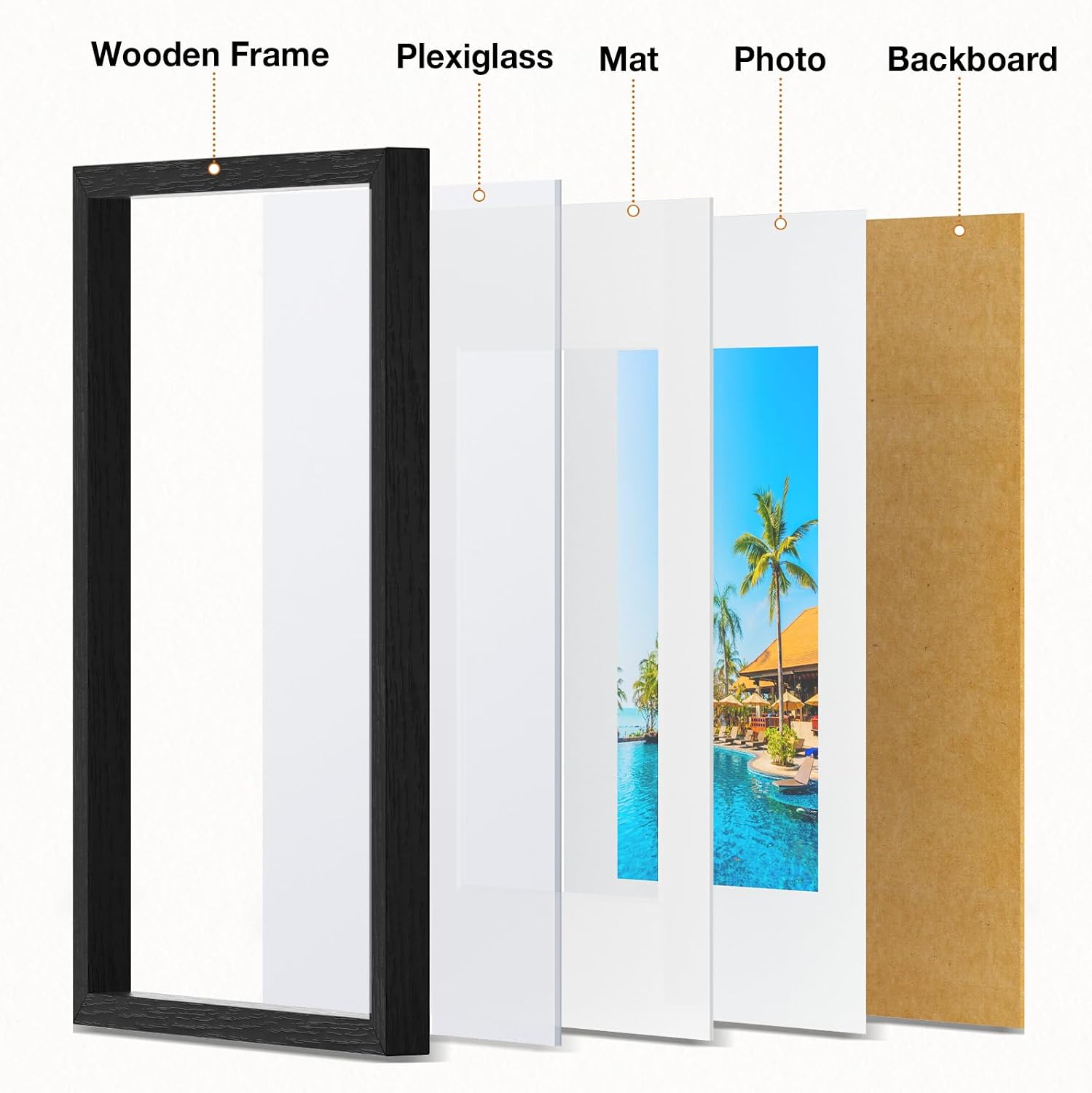 Detalle de LVAOUO 3Pack A4 Picture Frames 21x29.7cm