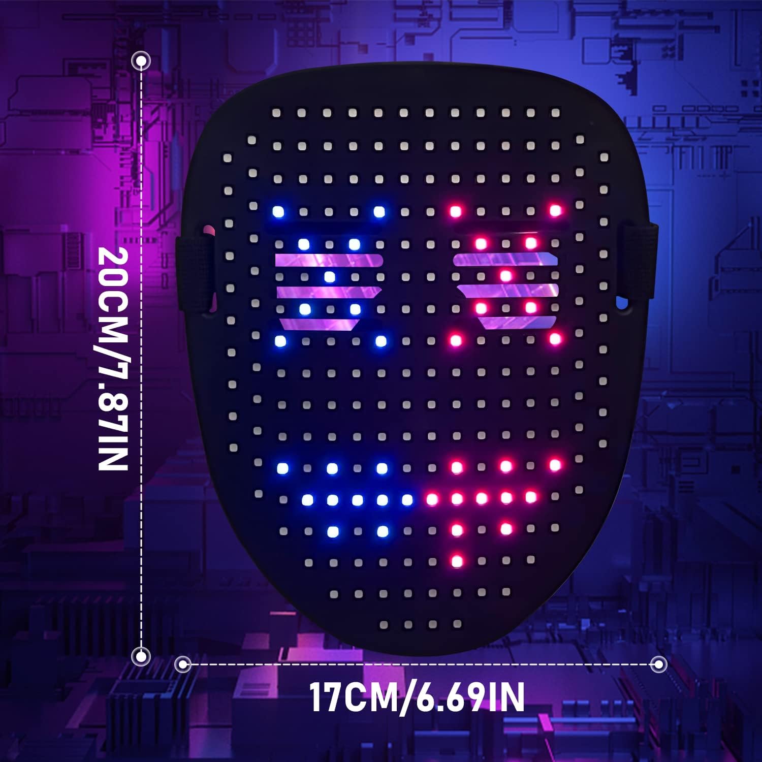 Detalle de Depointer Life LED Mask with Gesture Sensing, 50+ Patterns and USB-C Charging
