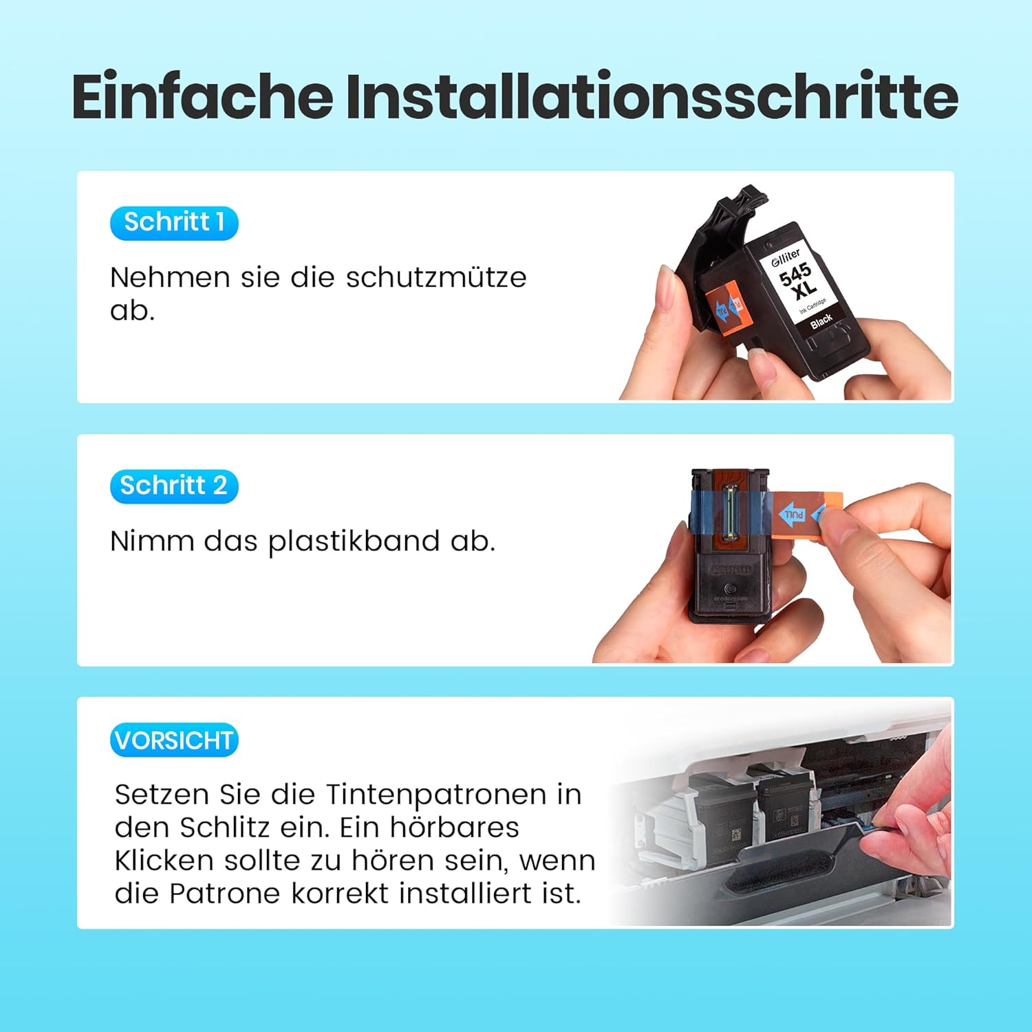 Thumbnail 4 de Glliter 545XL 546XL Druckerpatronen 400 Seiten 🖨