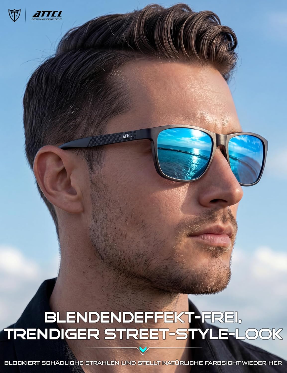 Detalle 2 de ATTCL Polarisierte Fahren Sonnenbrille UV400 CAT 3
