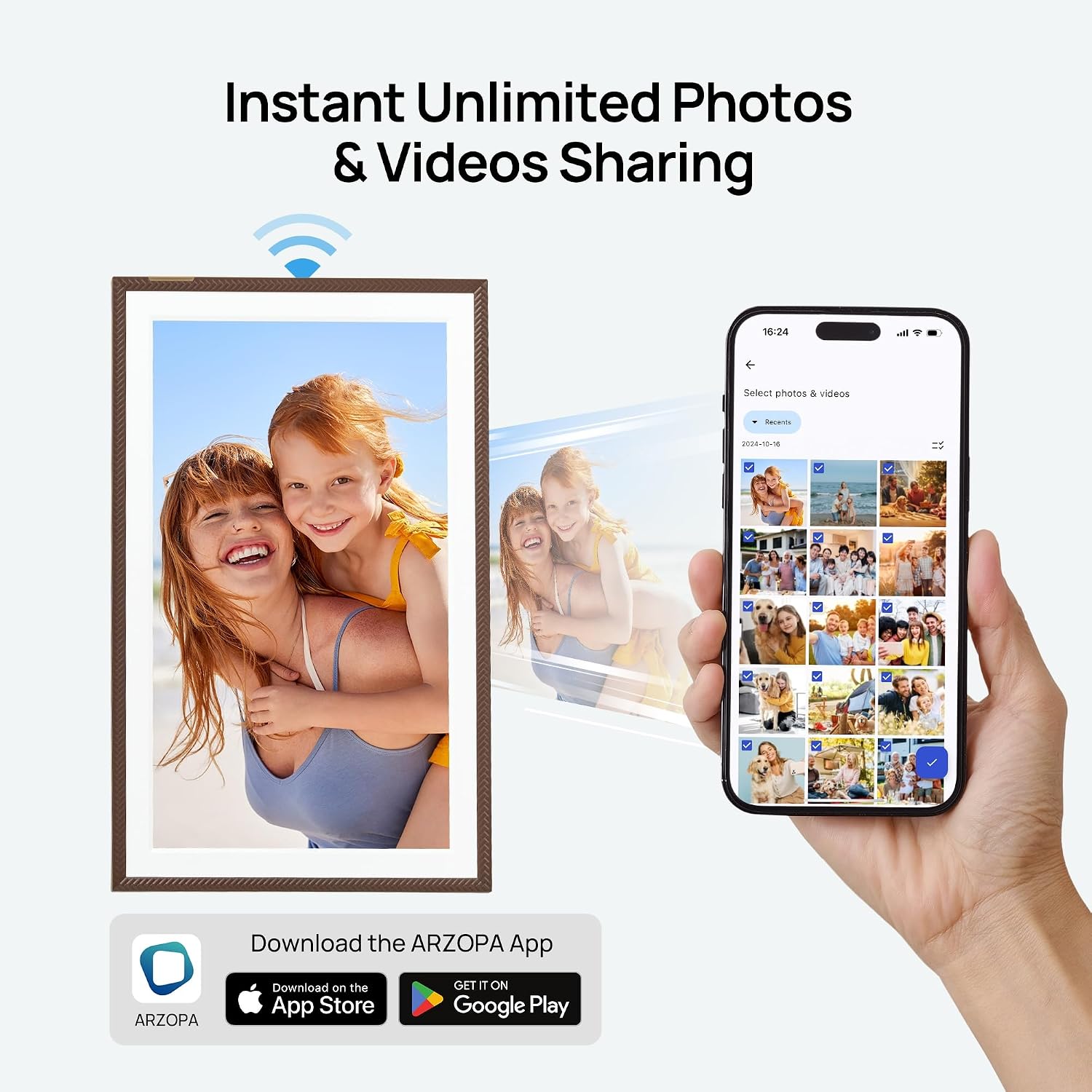 Thumbnail 4 de Arzopa 15.6" Digital Picture Frame 32GB