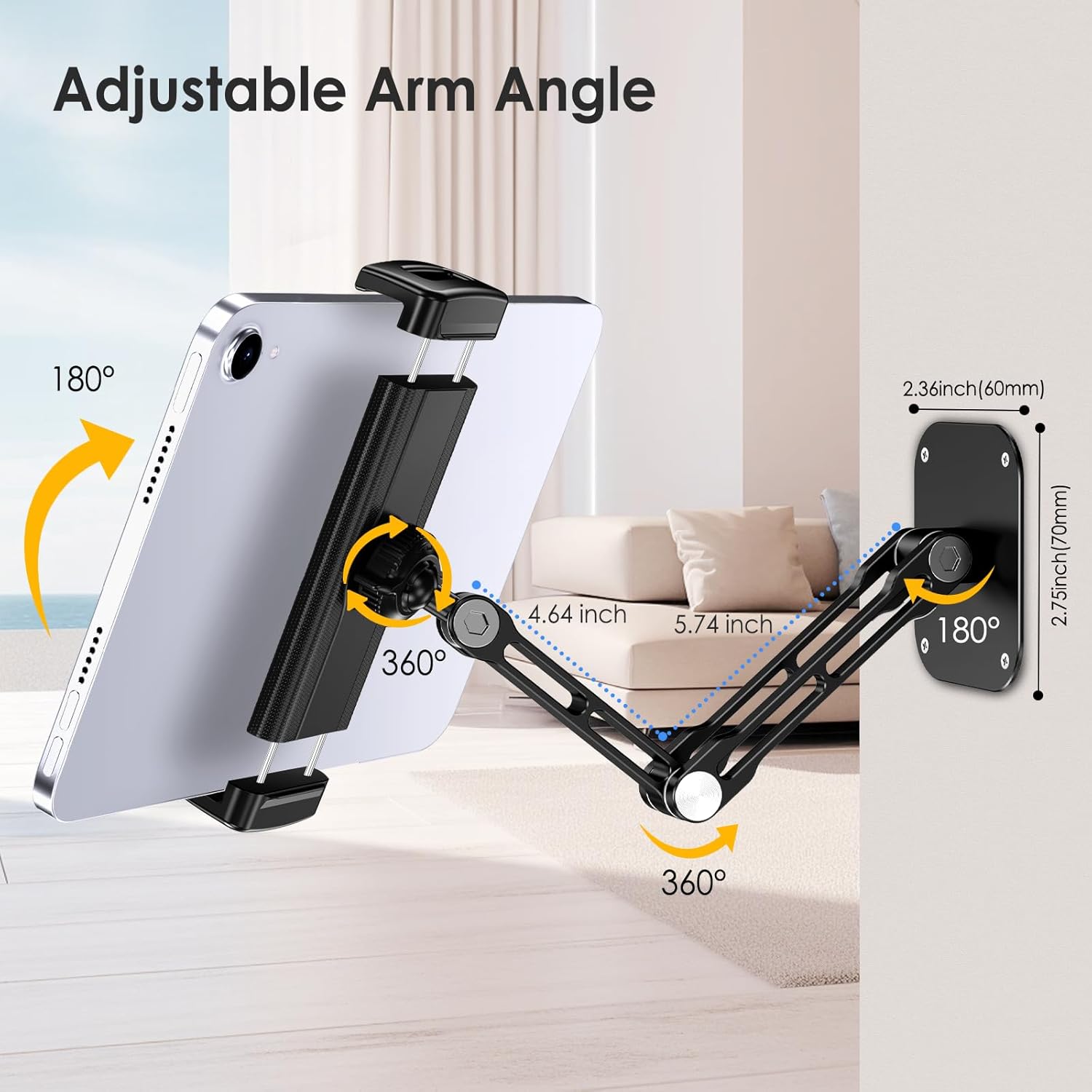 Thumbnail 2 de Lucrave Tablet Wall Mount Holder 360°