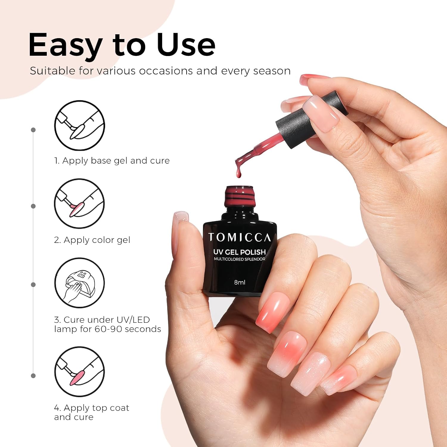 Thumbnail 3 de TOMICCA Vernis Semi Permanent Kit 8 ml 💅
