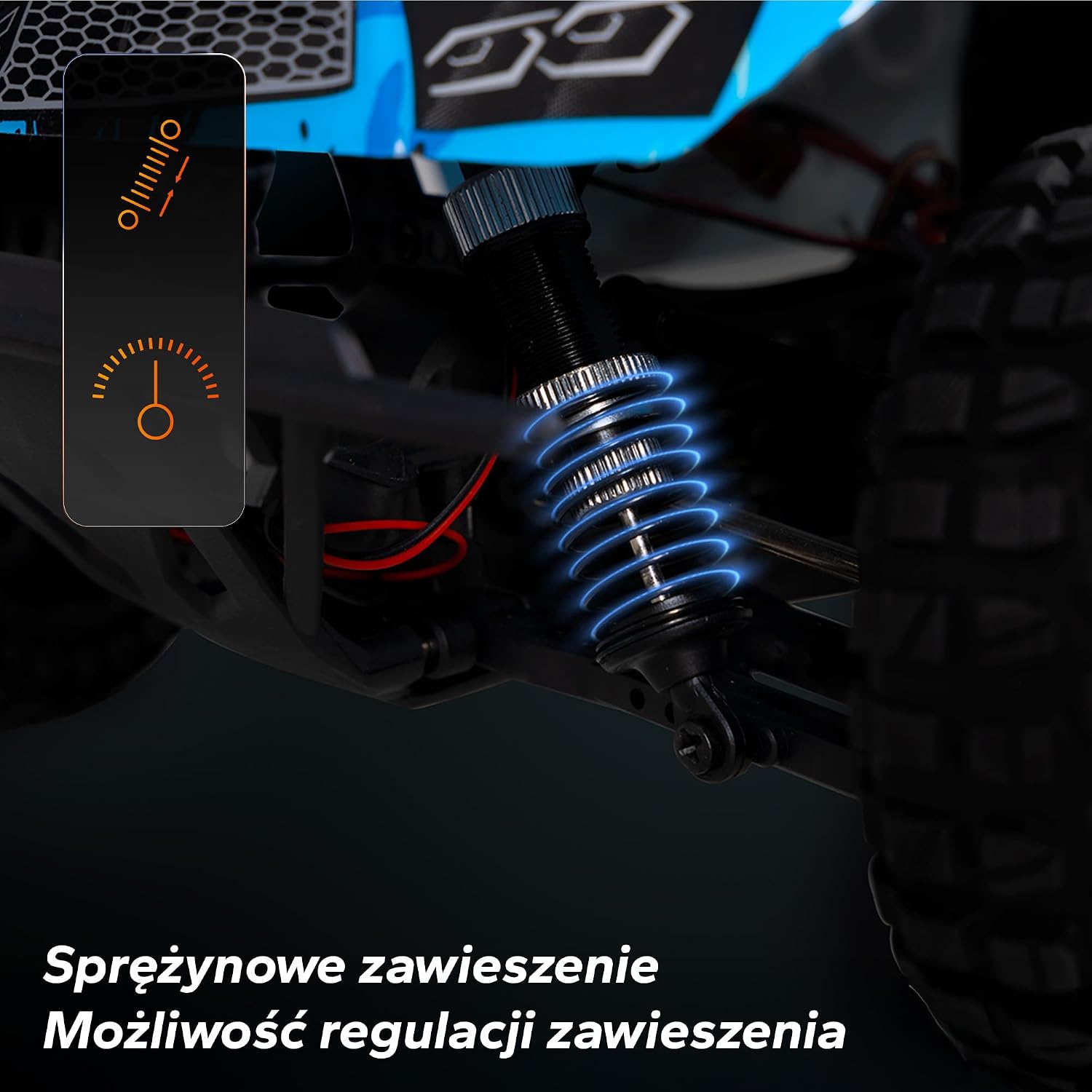 Detalle 1 de Overmax X-HOOLIGAN – samochód RC 1:10, napęd 4x4 i prędkość do 35 km/h