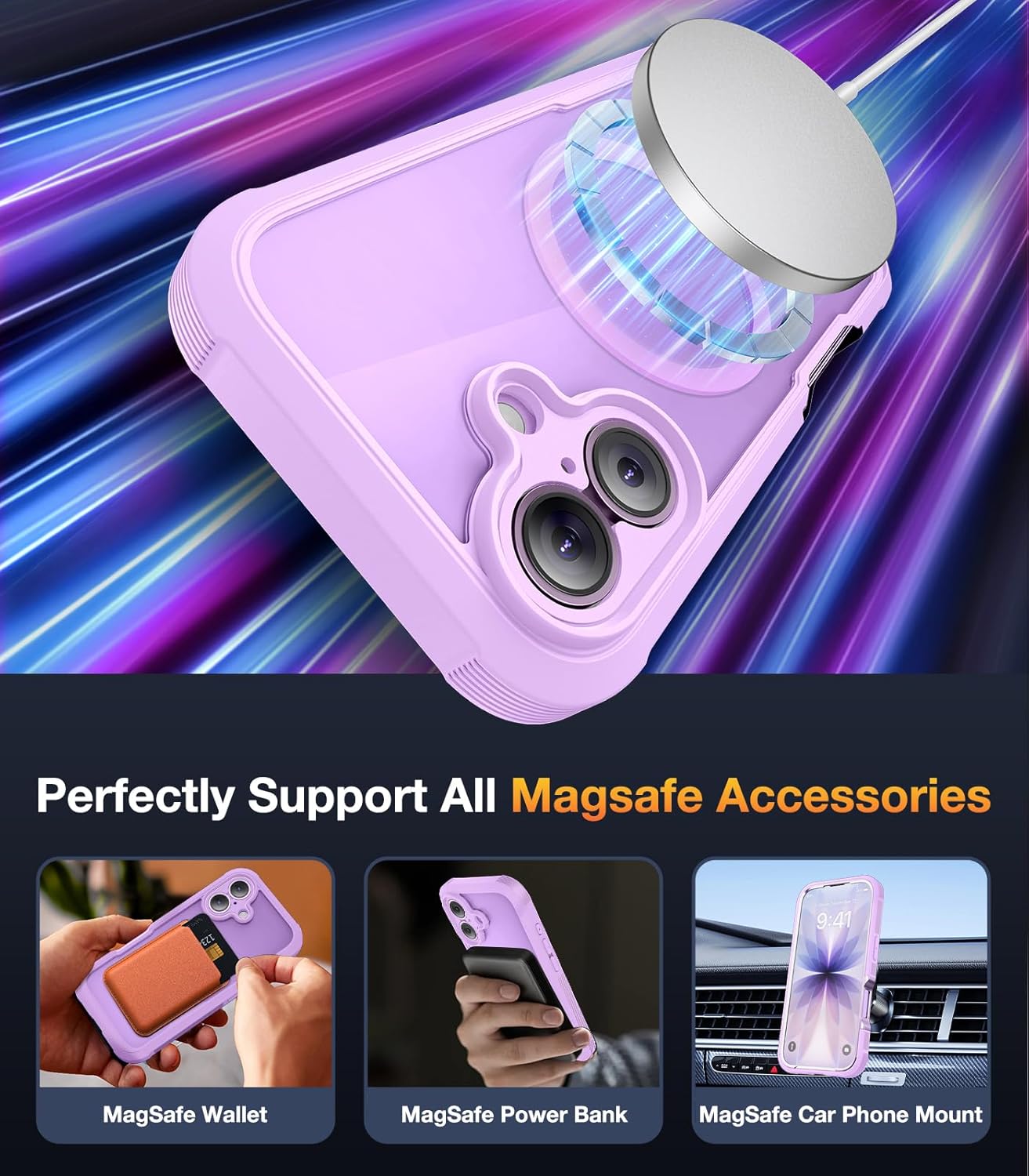 Detalle 2 de Diaclara iPhone 17 Case Lavender Purple 6.3