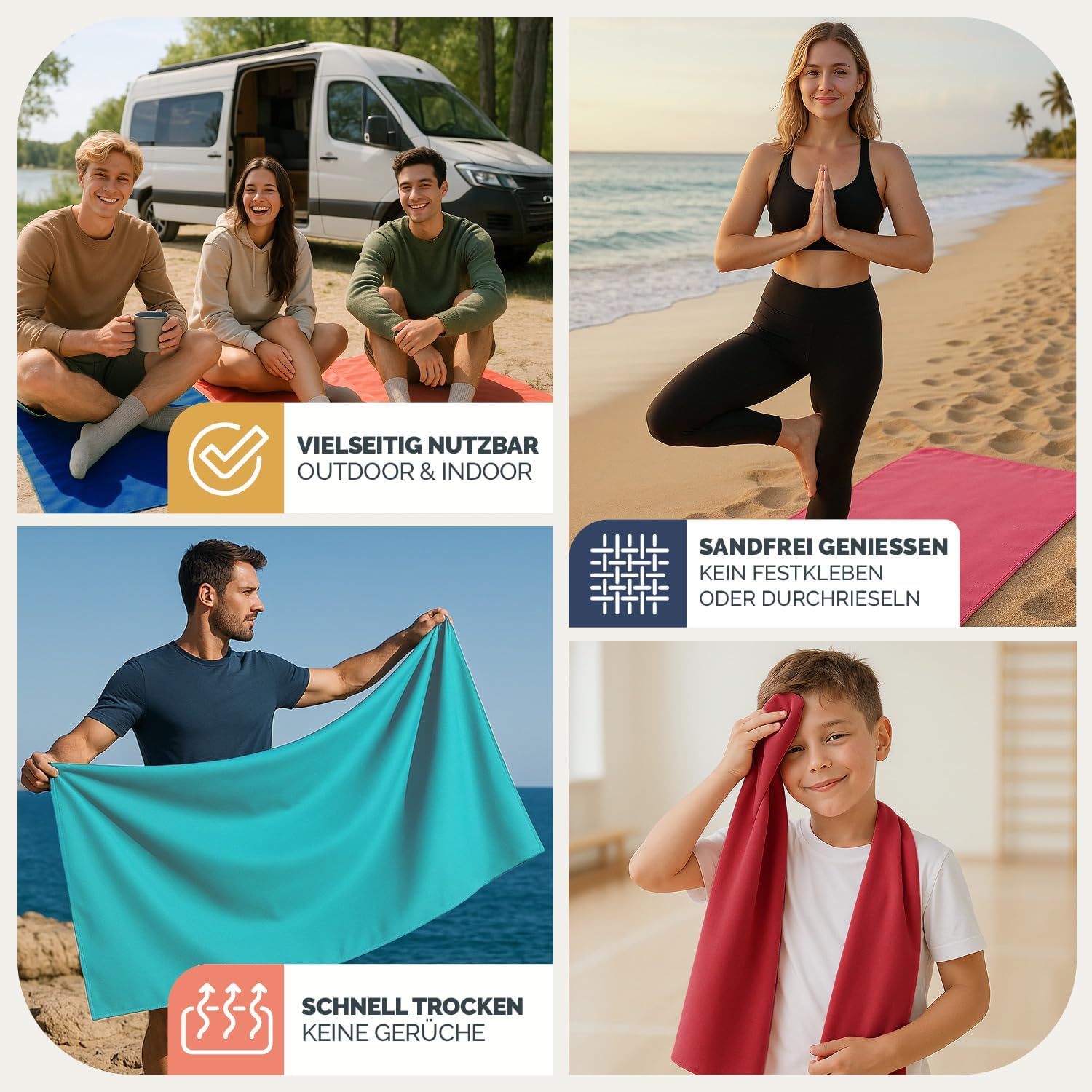 Detalle de Blumtal Mikrofaser Handtuch leicht & extra saugstark – Travel Towel Petrol