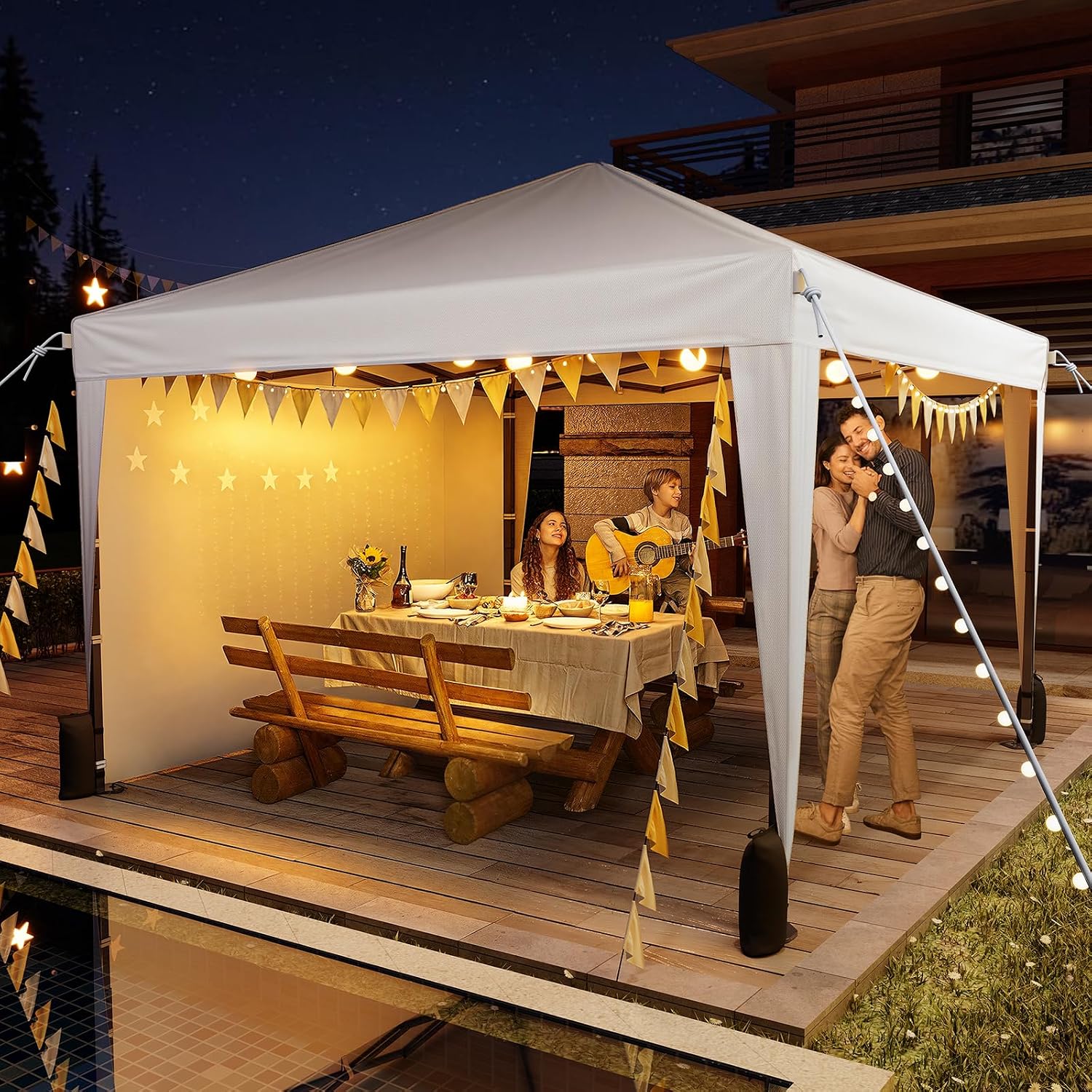 Detalle 2 de Driftalia WF250001 10x10 Pop-Up Canopy Tent with UPF 50+ Sidewalls