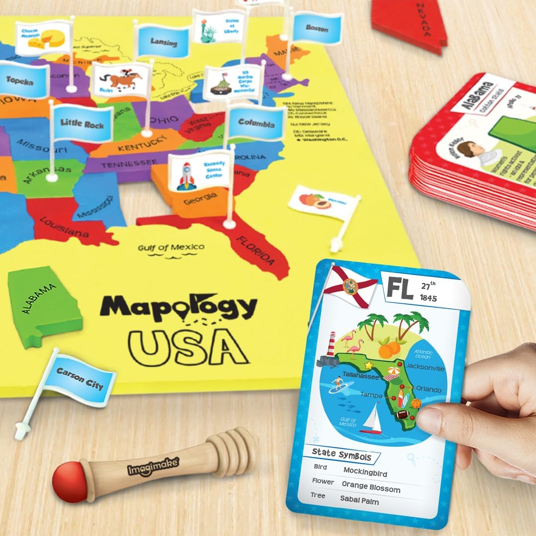 Detalle 2 de Imagimake Mapology US Map Puzzle 50 🧩
