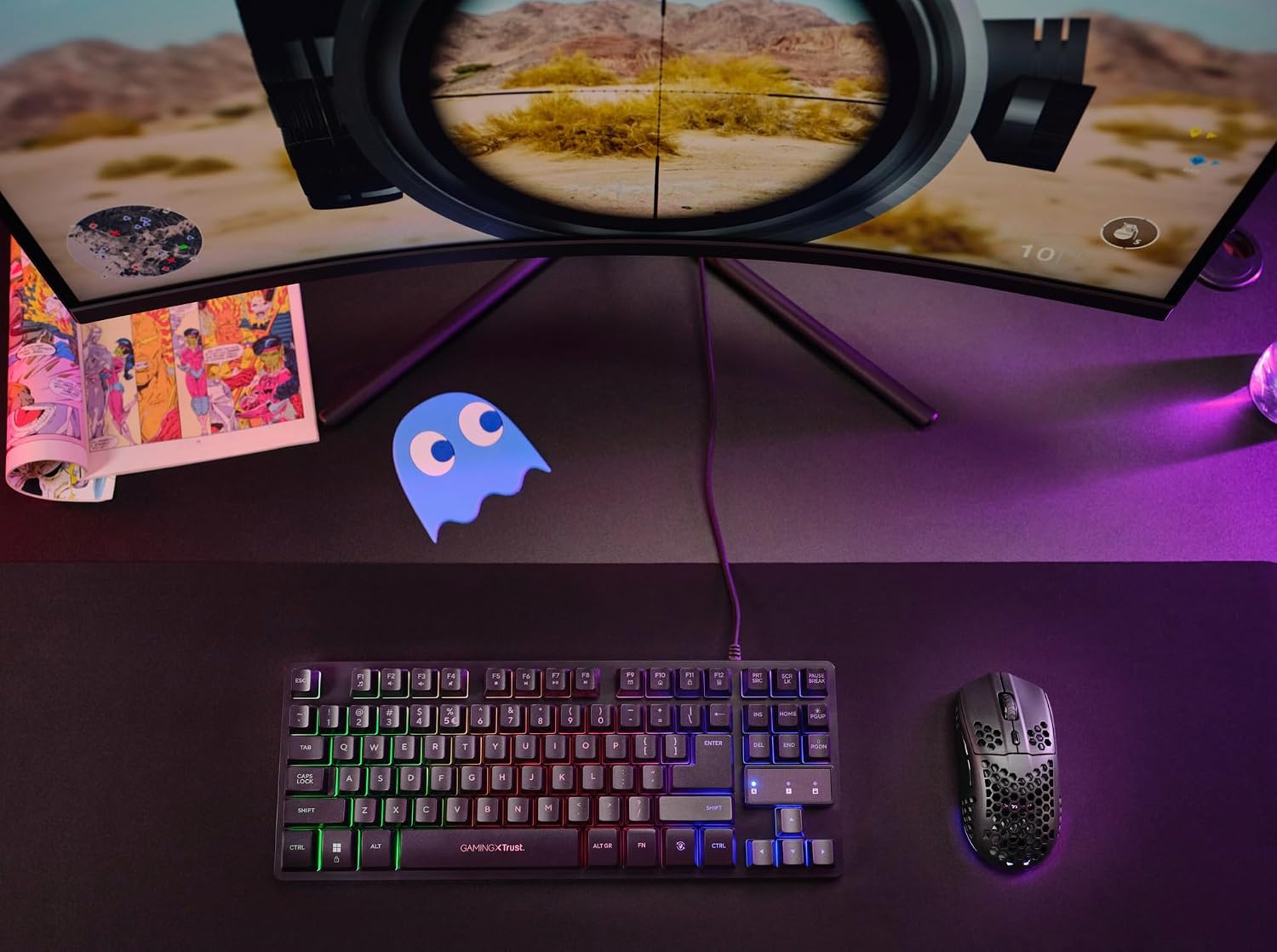 Thumbnail 6 de GXTrust 929 Helox mouse gaming wireless superleggero 75g, 2.4GHz, DPI 800-4800 e batteria ricaricabile