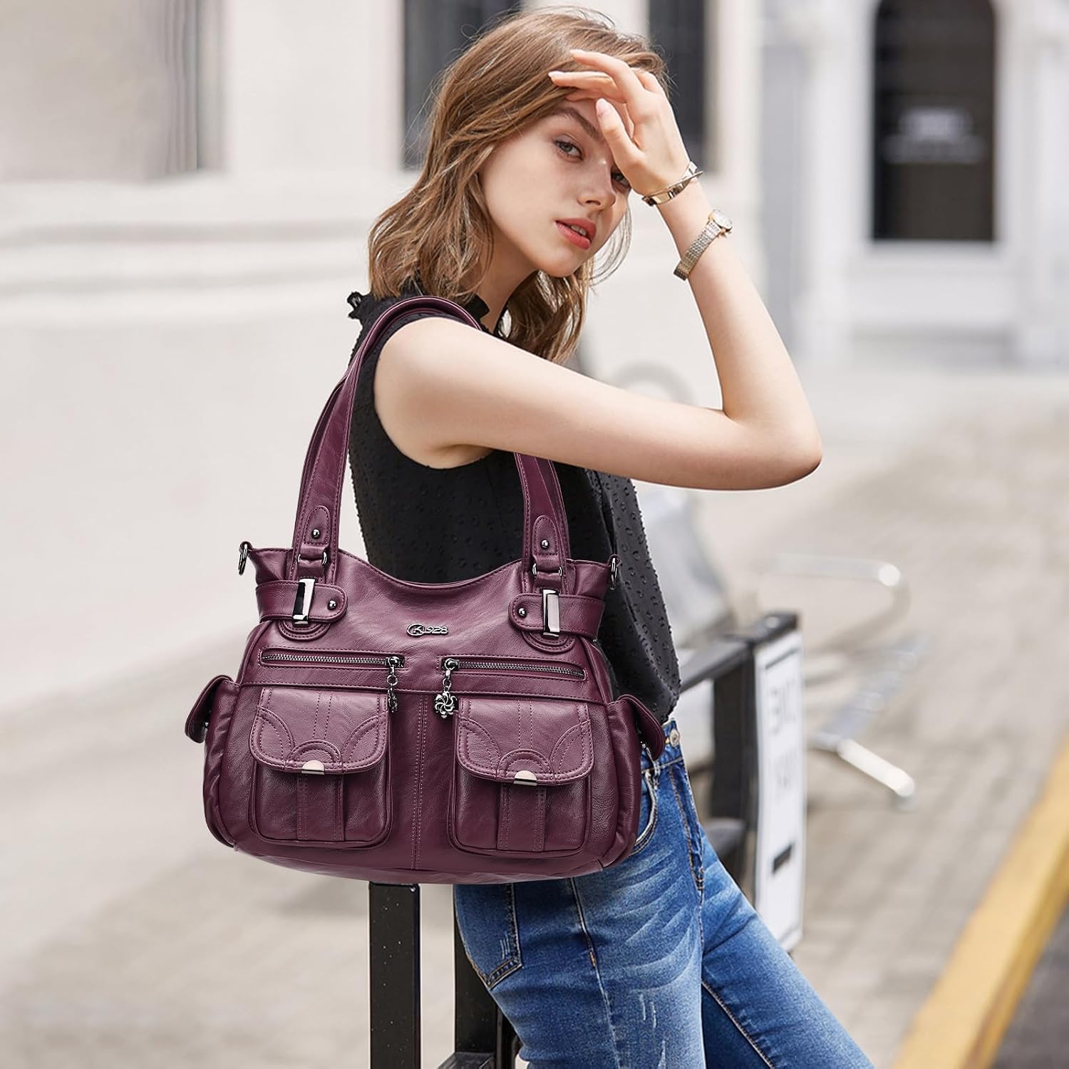 Detalle de Damen Umhängetasche KL928 mit 4.72 Zoll Breite