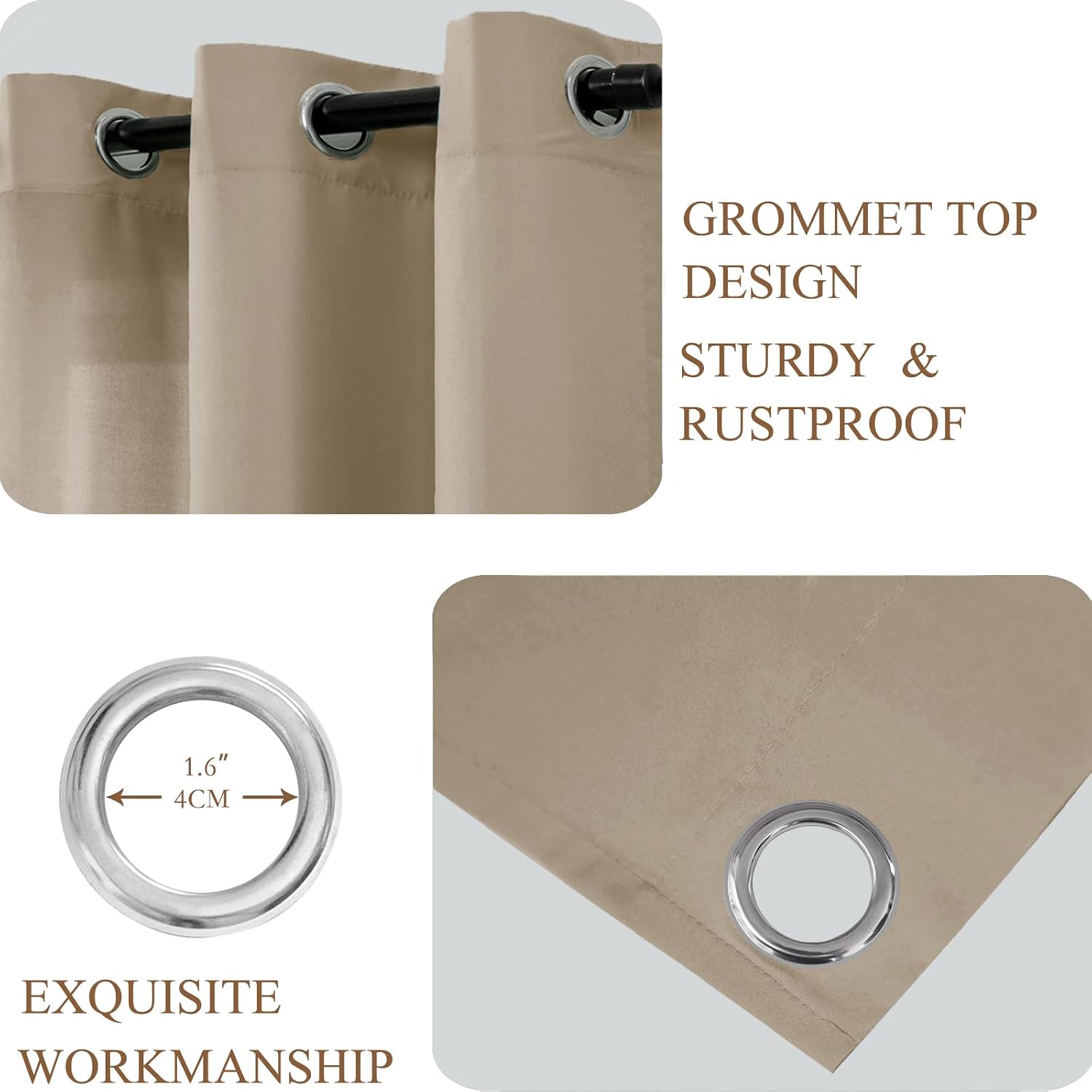 Detalle 2 de L.Z.E Gardinen Sand Beige 245 cm 🪟