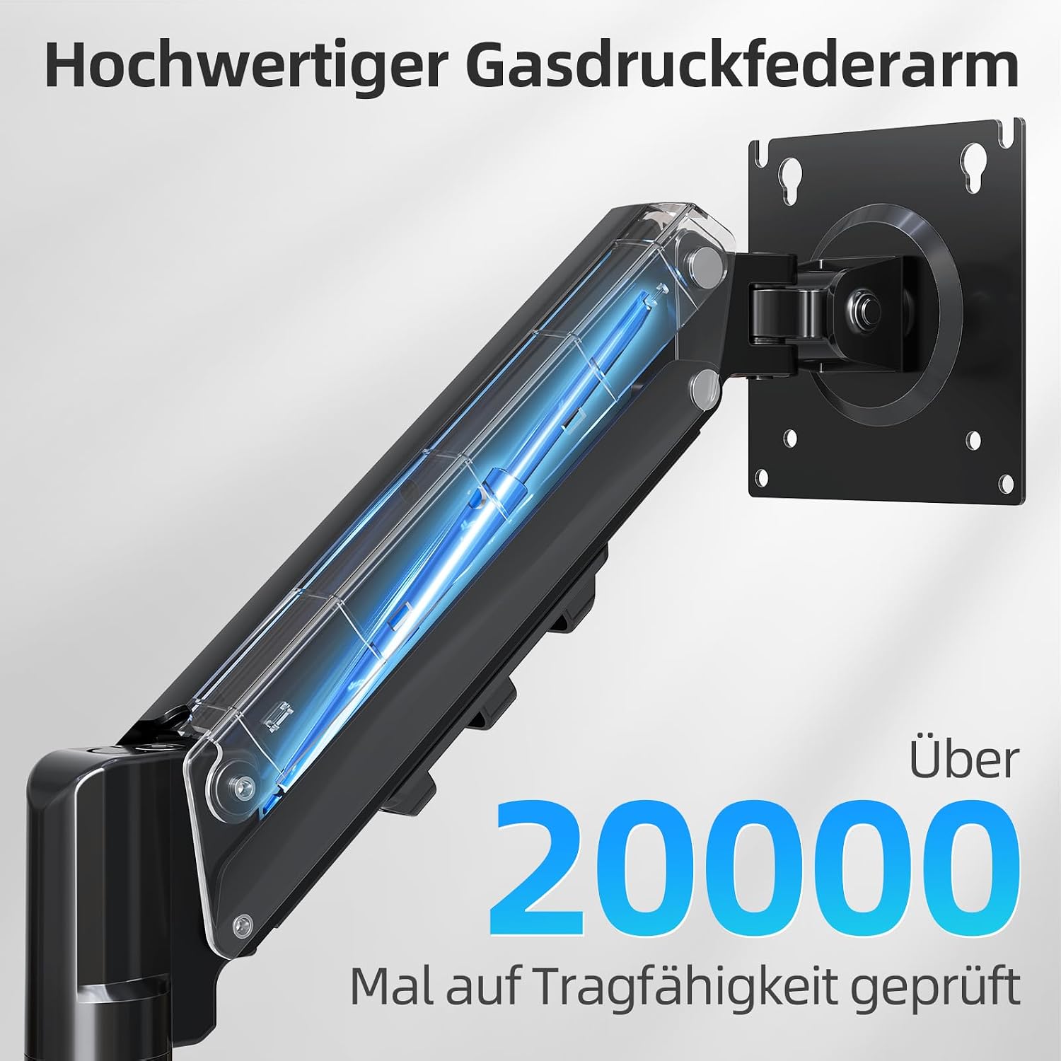 Detalle de MOUNTUP EU8015B Monitor-Halterung Gasdruckfeder für 13–32 Zoll (2–9 kg), VESA 75/100