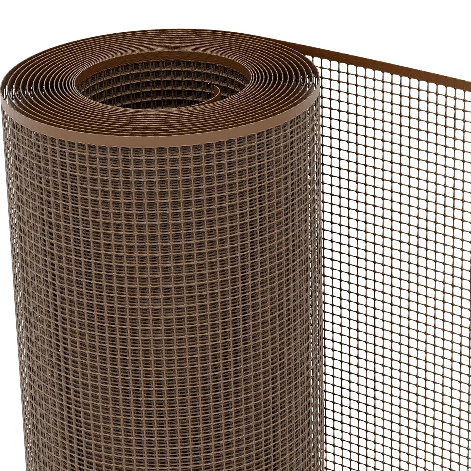 Detalle de TENAX QUADRA 10 – brązowa siatka ochronna z HDPE, 1,00 × 10 m