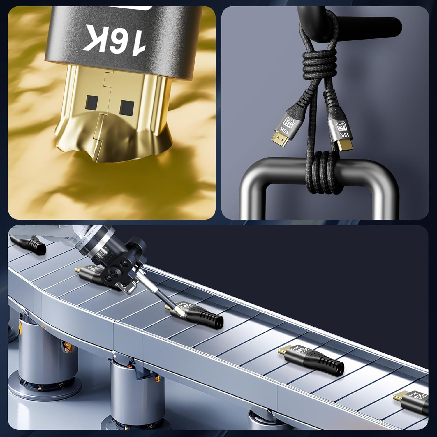 Thumbnail 5 de CAKOBLE HDMI 2.2 Cable 2m 96Gbps for 16K