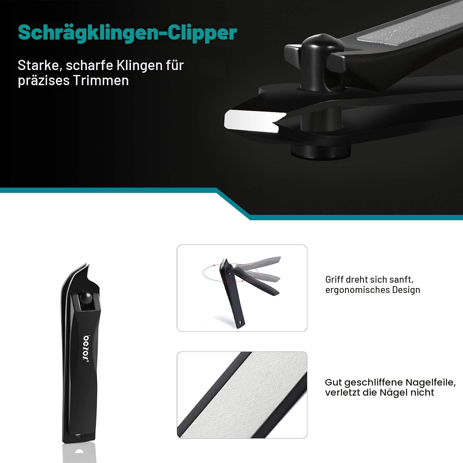 Thumbnail 4 de BEZOX Nagelknipser Set 3 Stück Edelstahl