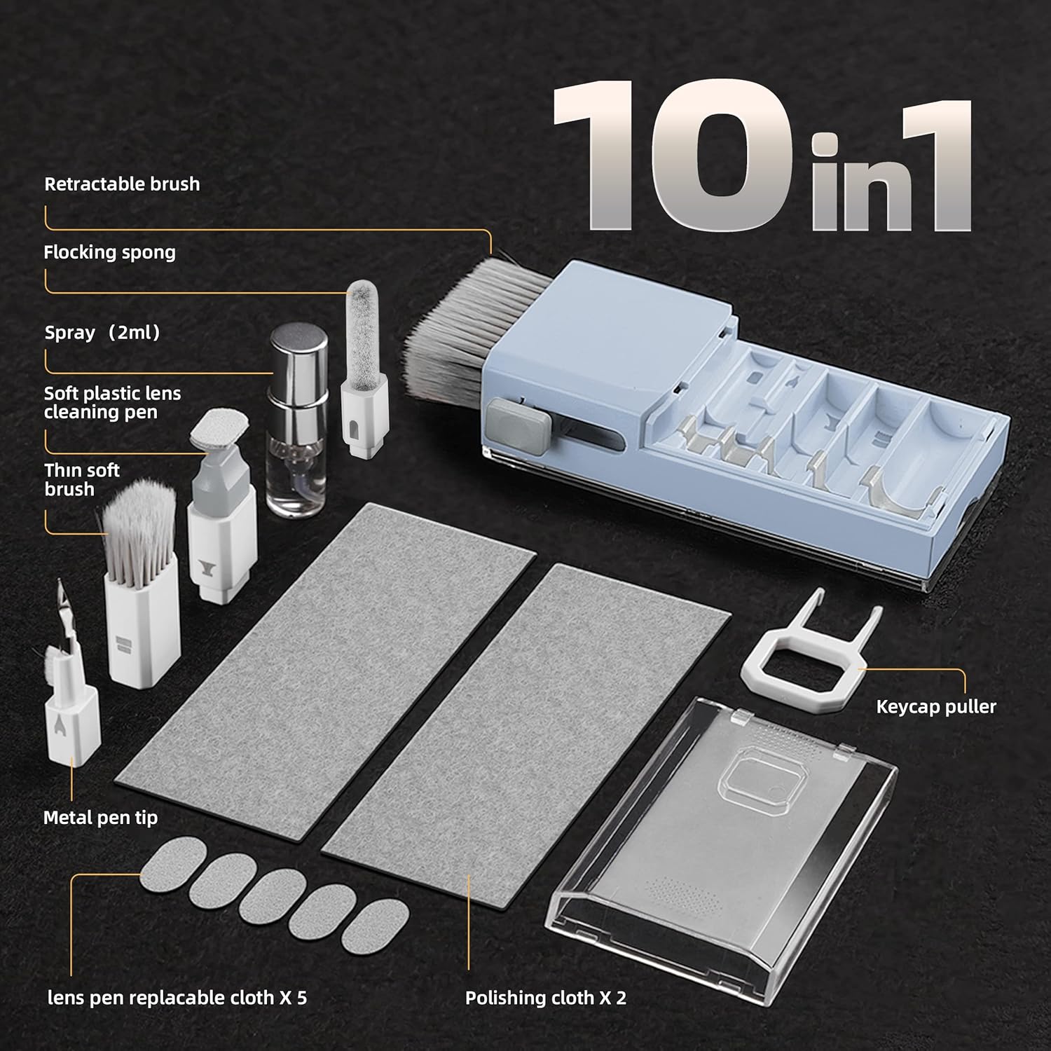 Detalle de Laptop Screen Keyboard Cleaner Kit: Morandi Light Blue