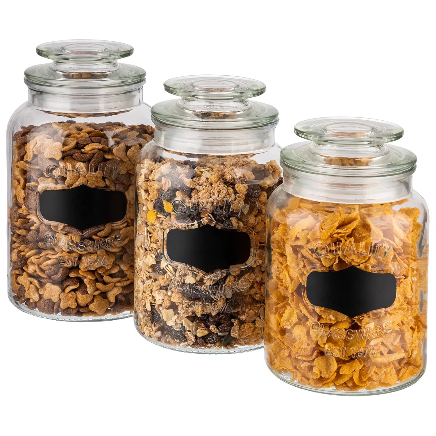 Thumbnail 4 de APS Tarro de cristal 1 L, etiquetas, tapa junta 🫙