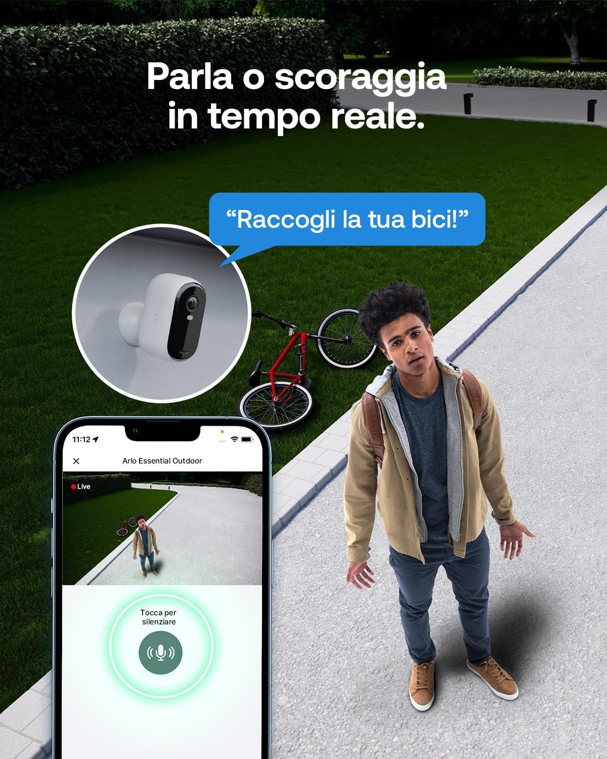 Thumbnail 5 de Arlo Essential 3 HD videocamera esterna 6 mesi