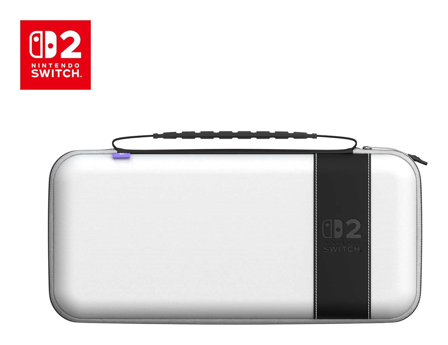 Detalle de Turtle Beach PlayTrek Travel Case for Nintendo Switch (Nintendo Switch 2 / OLED) – Hard Shell Carrying Case in Stellar White