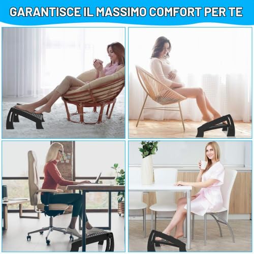 Thumbnail 6 de m zimoon poggiapiedi ergonomico regolabile con superficie massaggiante, 6 altezze