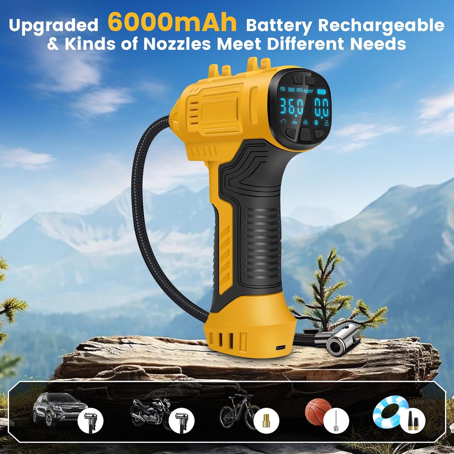 Thumbnail 6 de Cordless Tyre Inflator 25L/min Handheld