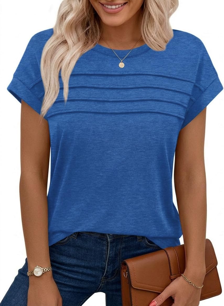 Thumbnail 3 de Chicrise Damen Tank Top Sommer – Flügelärmel, Falten-Detail und Rundhals