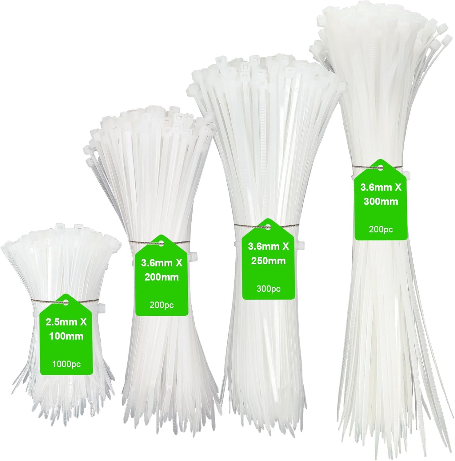 Thumbnail 6 de 200PCS Heavy-Duty Nylon 66 Cable Zip Ties (18 Inch) – strong wire ties for fences, awnings and bundling