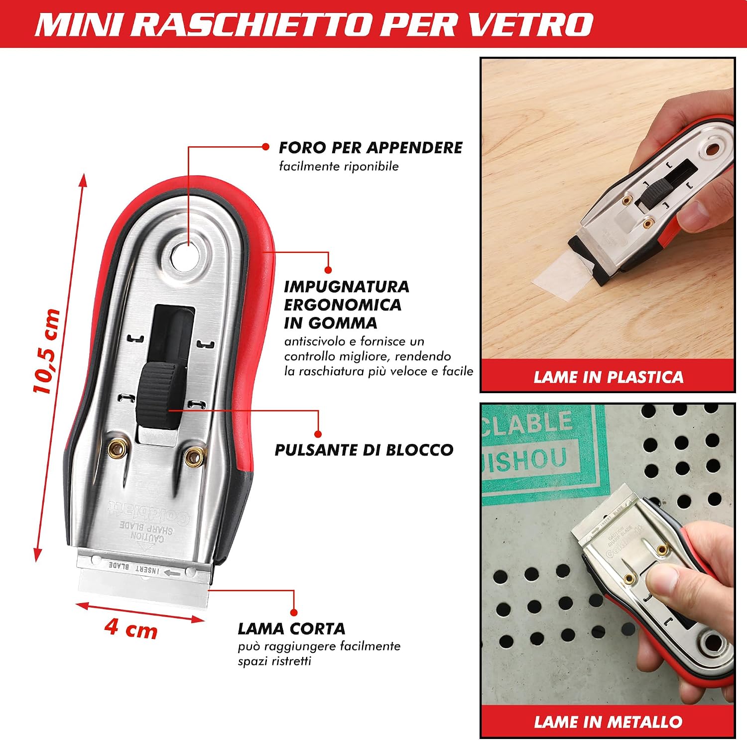 Detalle de Goldblatt Raschietto set 2 con 20 lame