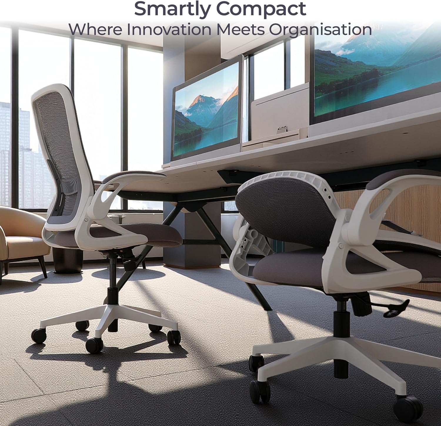 Thumbnail 5 de Tervo Model U Foldable Office Chair: Compact, Ergonomic Seating for Small Spaces
