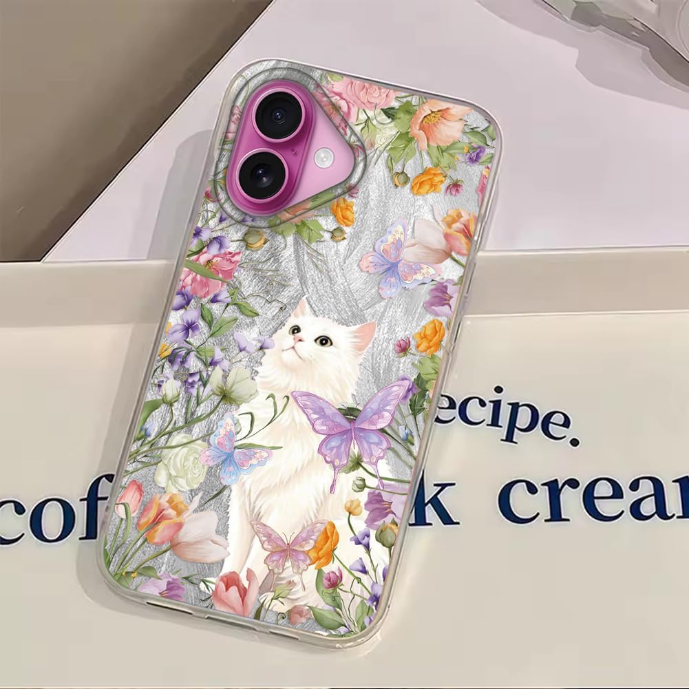 Thumbnail 6 de Tedyhulle Hülle für iPhone 16 6,1" – Blumenkatze TPU-Silikon Hülle