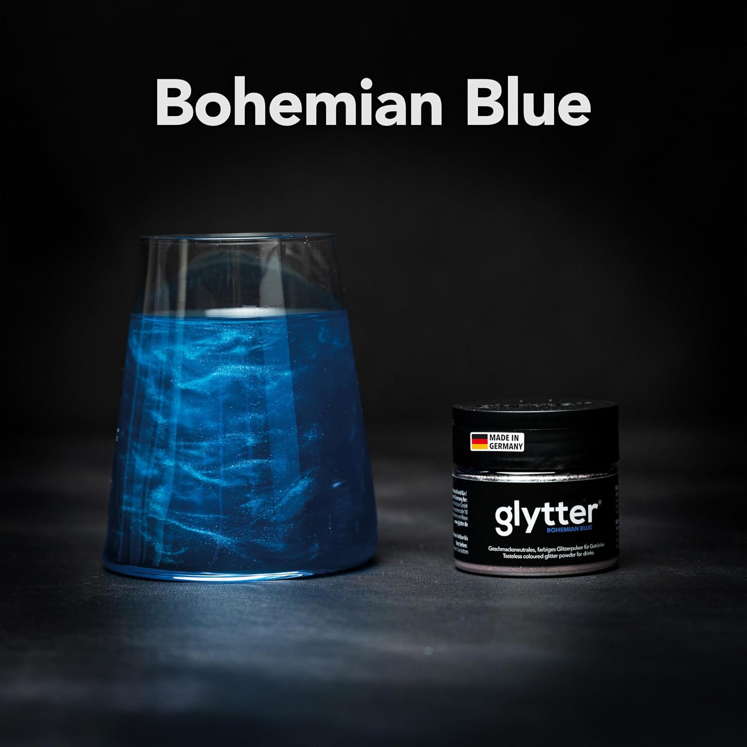 Thumbnail 1 de Glytter Glitzerpulver Blau – essbarer Glitzer für Getränke, 10 g