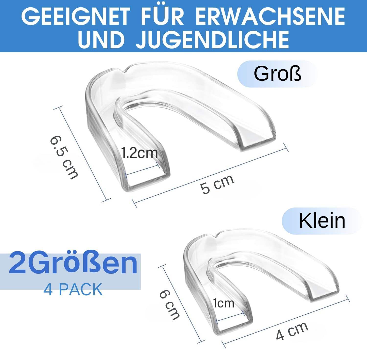 Detalle 2 de Knirscherschiene Nacht Zahnschiene 4er-Pack
