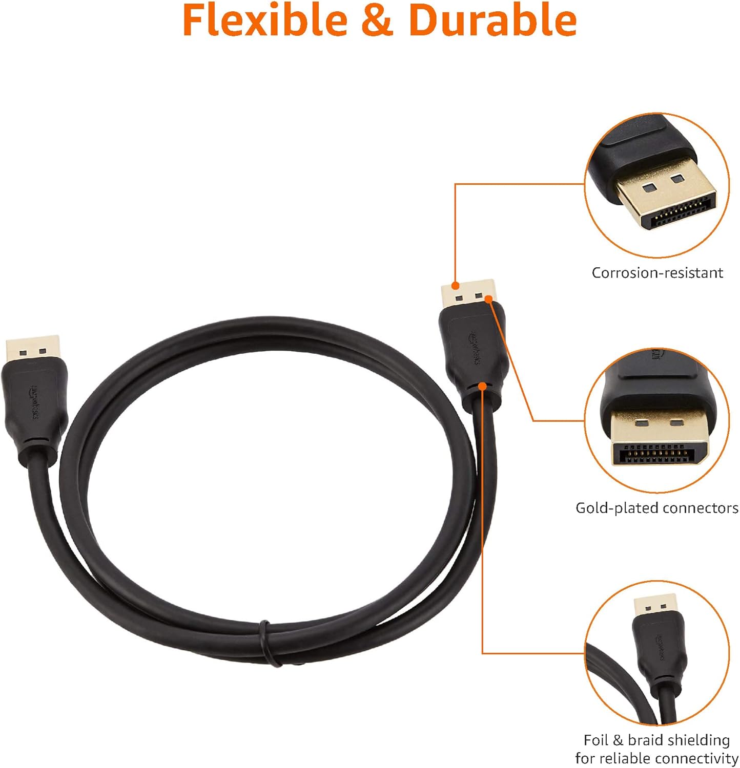 Thumbnail 4 de Amazon Basics Adaptador DisplayPort a DisplayPort 0.9 m 🖥