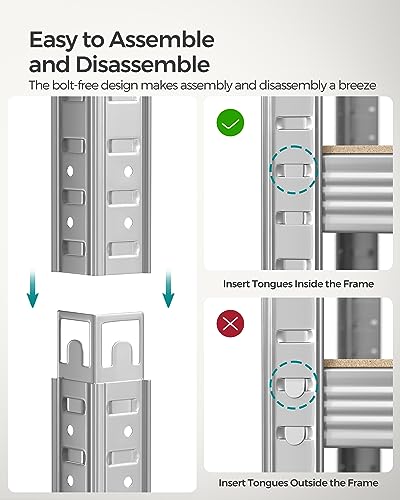 Thumbnail 5 de SONGMICS 5-Tier Heavy-Duty Shelving Units (Set of 2) – Boltless Steel Shelves for Garage and Shed