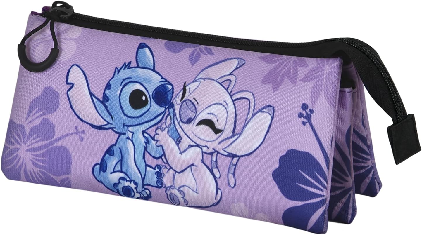 Detalle de Astuccio triplo Disney Lilo & Stitch Stitch & Angel-Astuccio Triplo FAN 2.0, lilla