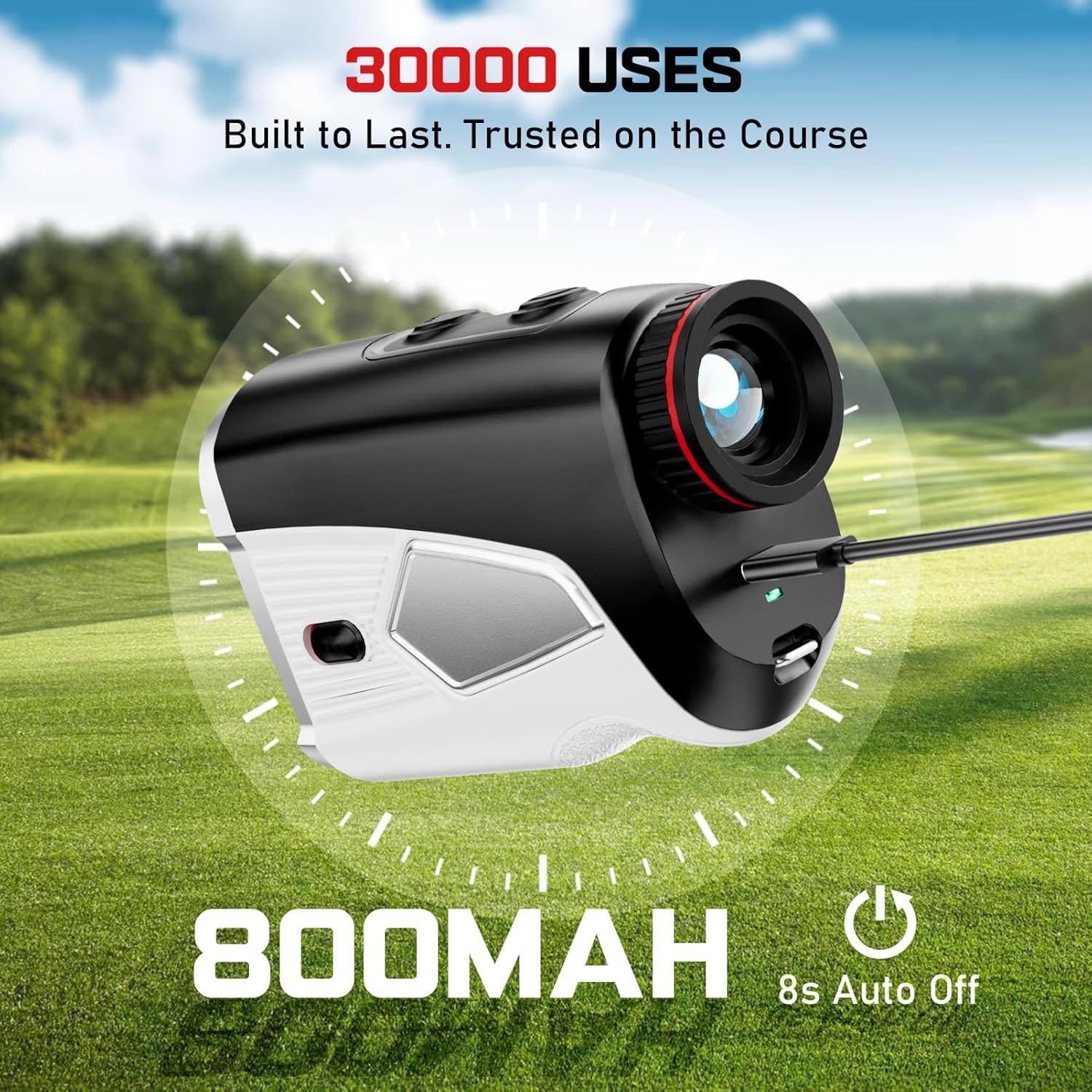 Thumbnail 6 de AxisLock 0.5-Second Pin Golf Rangefinder with Slope 2X HD LCD (Up to 1500 Yards, 7X Magnification)
