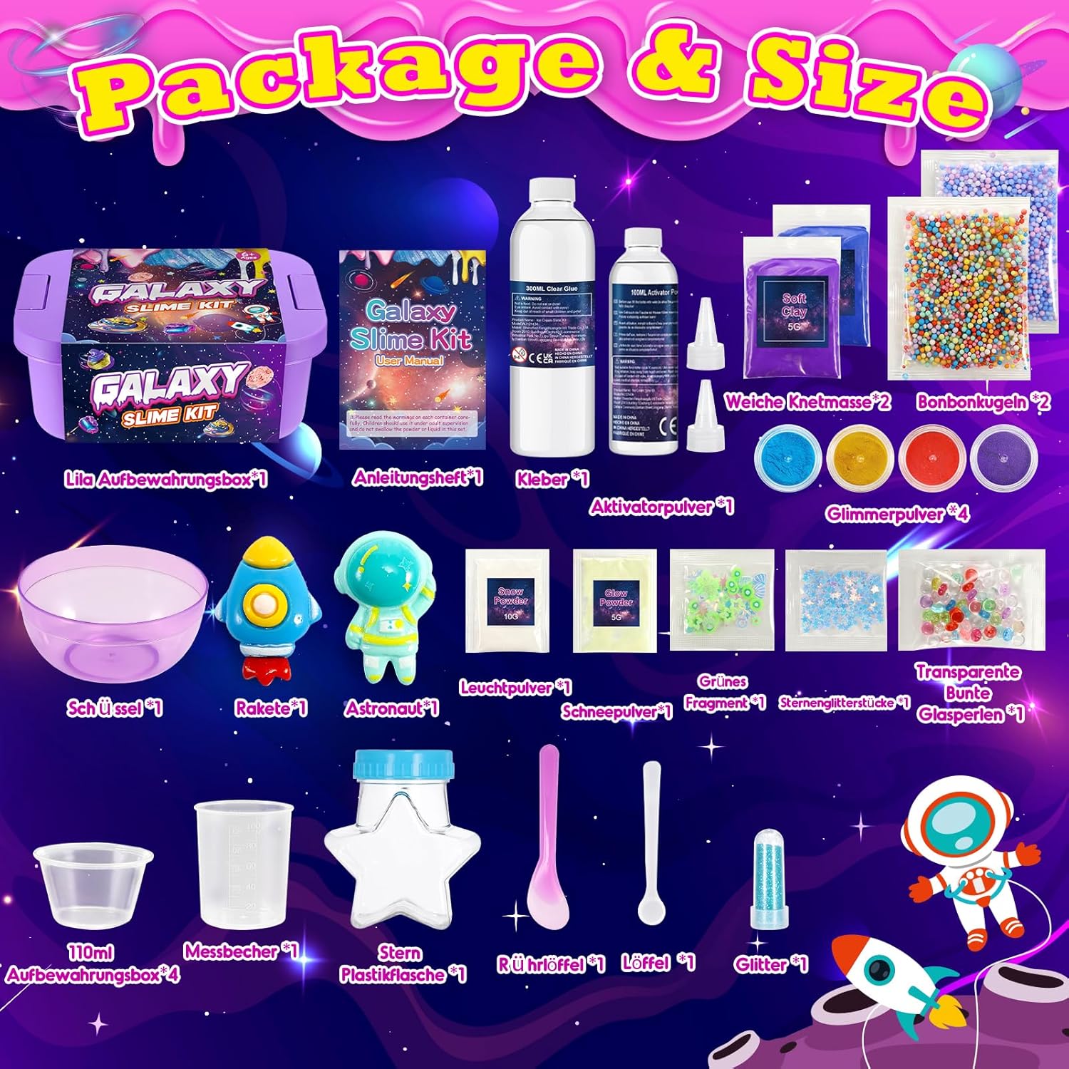 Detalle de Hapikids Schleim Selber Machen Set – kreatives DIY‑Schleimlabor für Kinder 6–12 Jahre