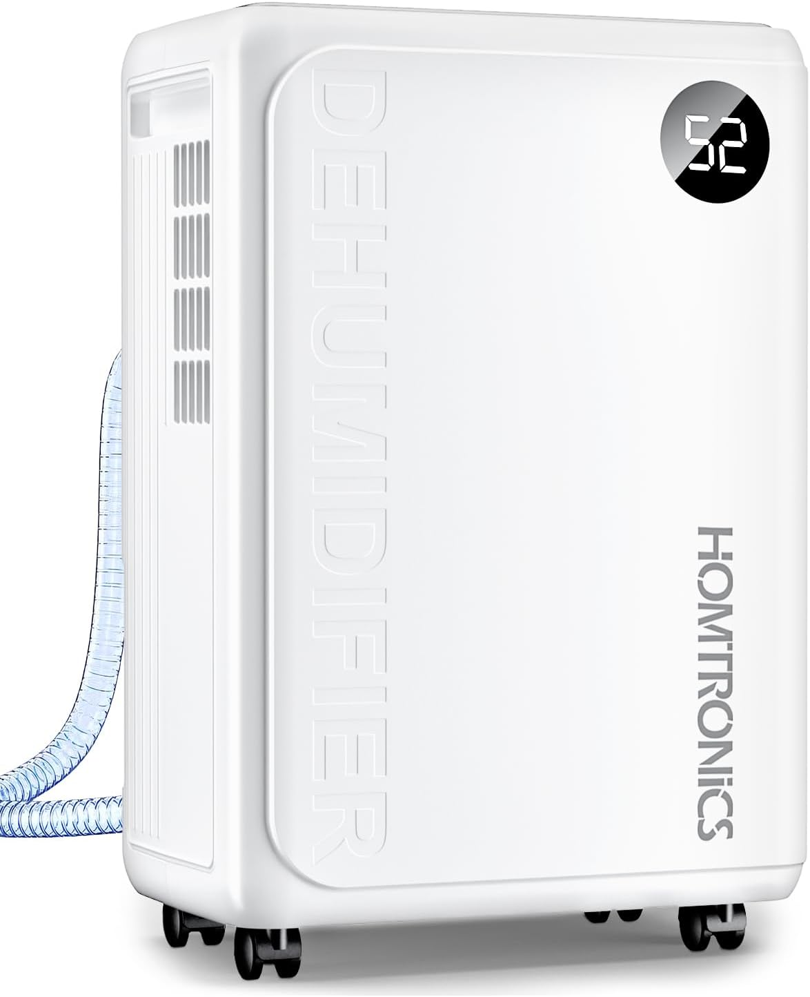 Detalle de Homtronics CAKDM07 30-Pint Dehumidifier with Continuous Drainage and Auto Defrost