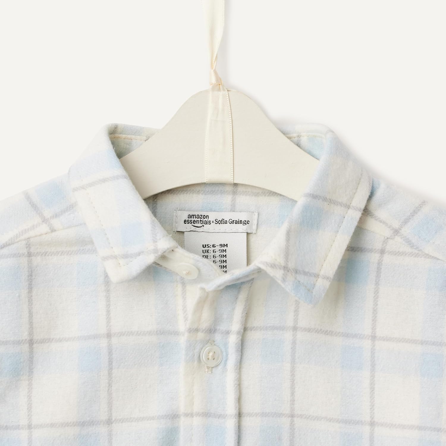 Detalle de Amazon Essentials x Sofia Grainge Toddlers and Baby Boys' Button Down Plaid Flannel Shirt