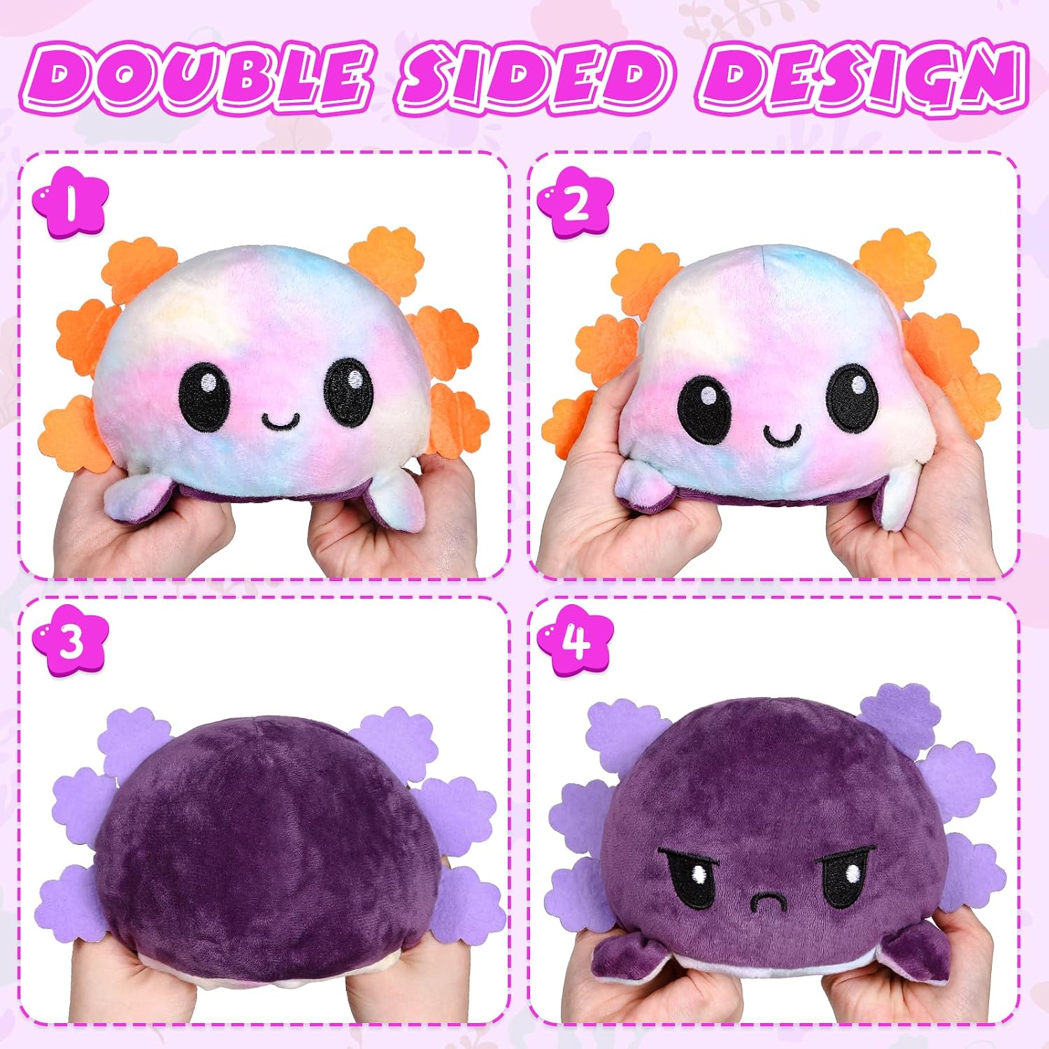 Thumbnail 3 de Thedttoy Reversible Axolotl Plush