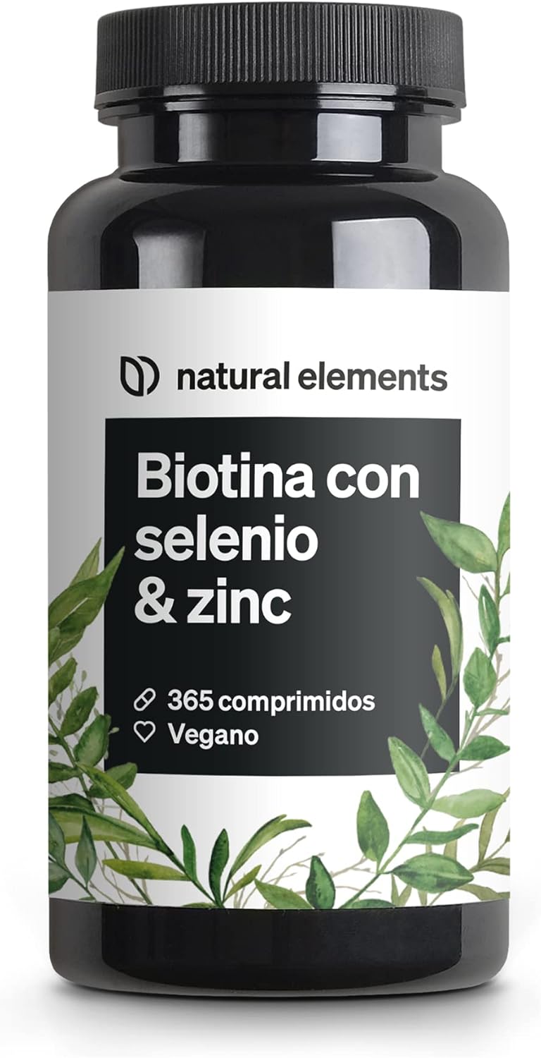 Detalle de natural elements Biotina + Zinc + Selenio 365