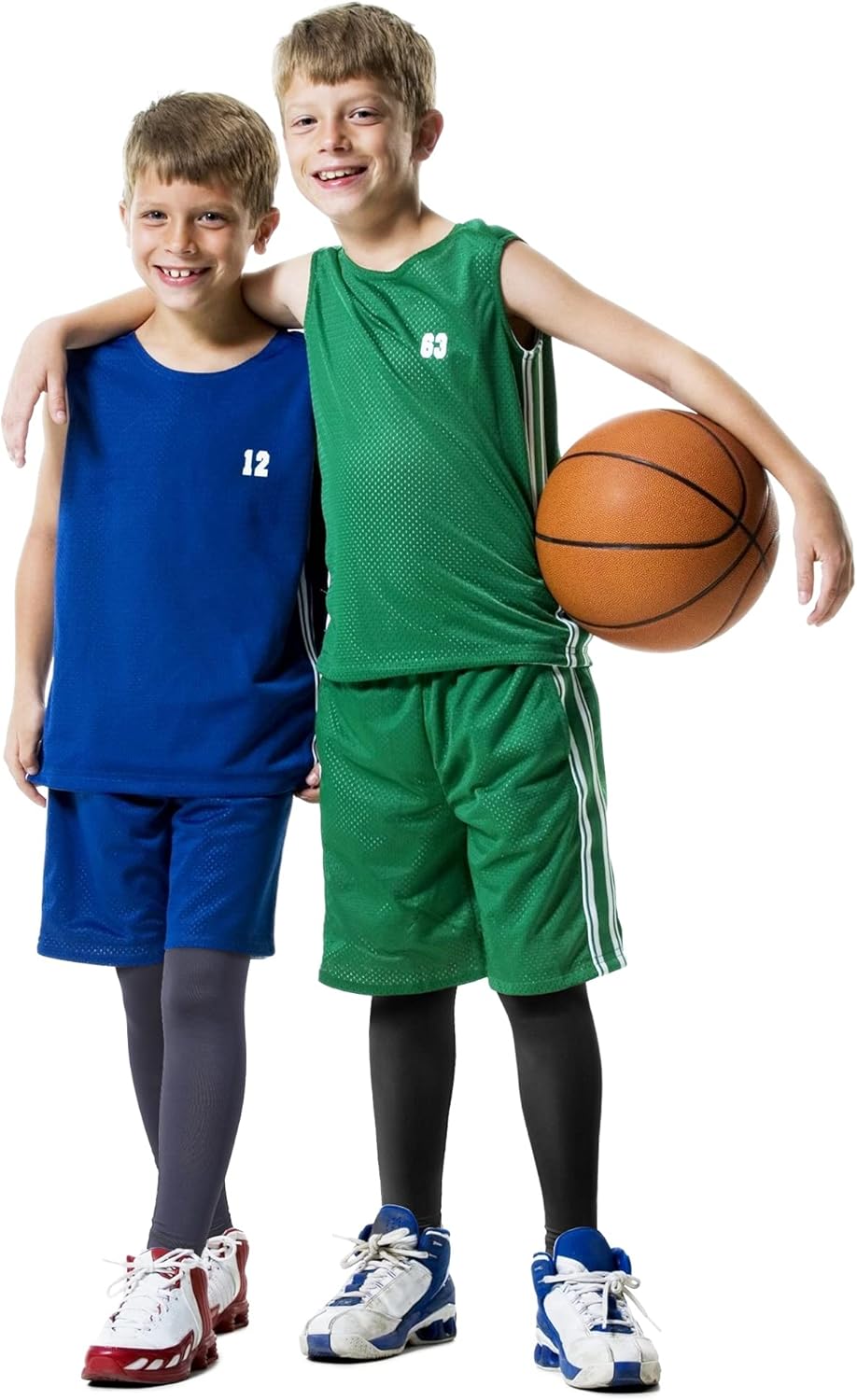 Detalle de Roadbox Boys Compression Leggings – Youth quick-dry athletic tights for football, basketball and PE base layers