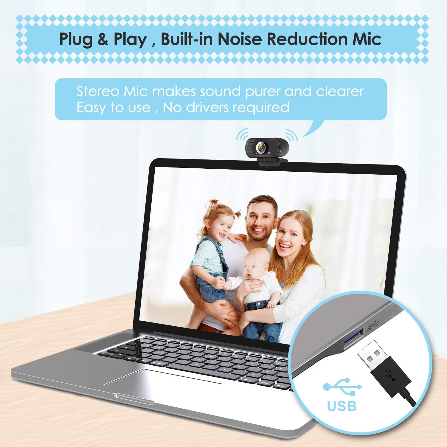 Detalle 2 de HD 1080p Webcam with Microphone