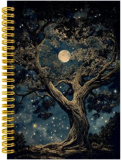 Detalle de Wagoba William Morris Inspired Tree Spiral Hardcover Notebook, 5.5 x 8.3 Inch