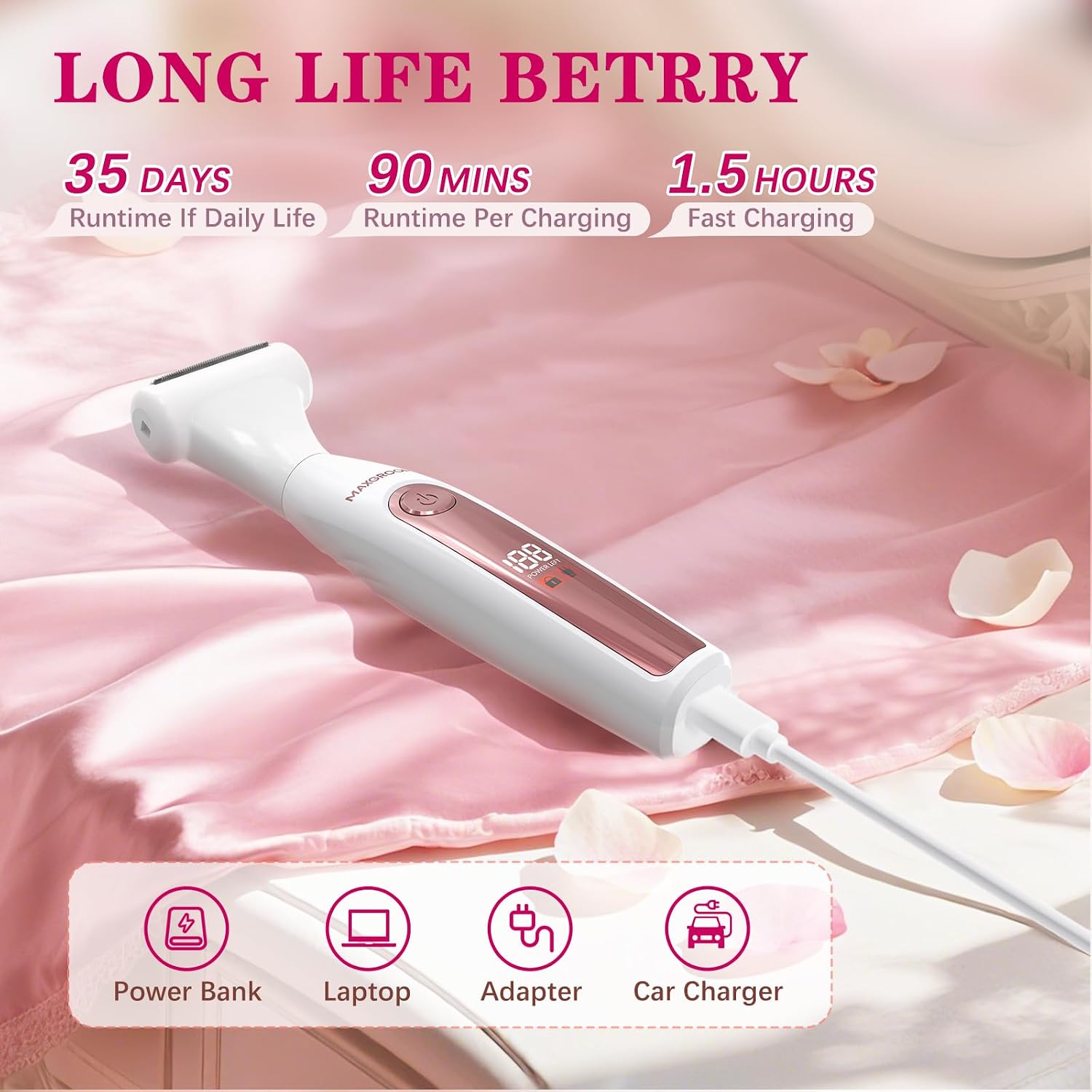 Thumbnail 5 de MAXGROOM 4 in 1 Lady Shaver for Women — Practical, long-lasting wet & dry body groomer
