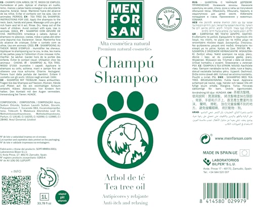 Detalle 2 de Menforsan Champú Perros Antipicores con árbol de té