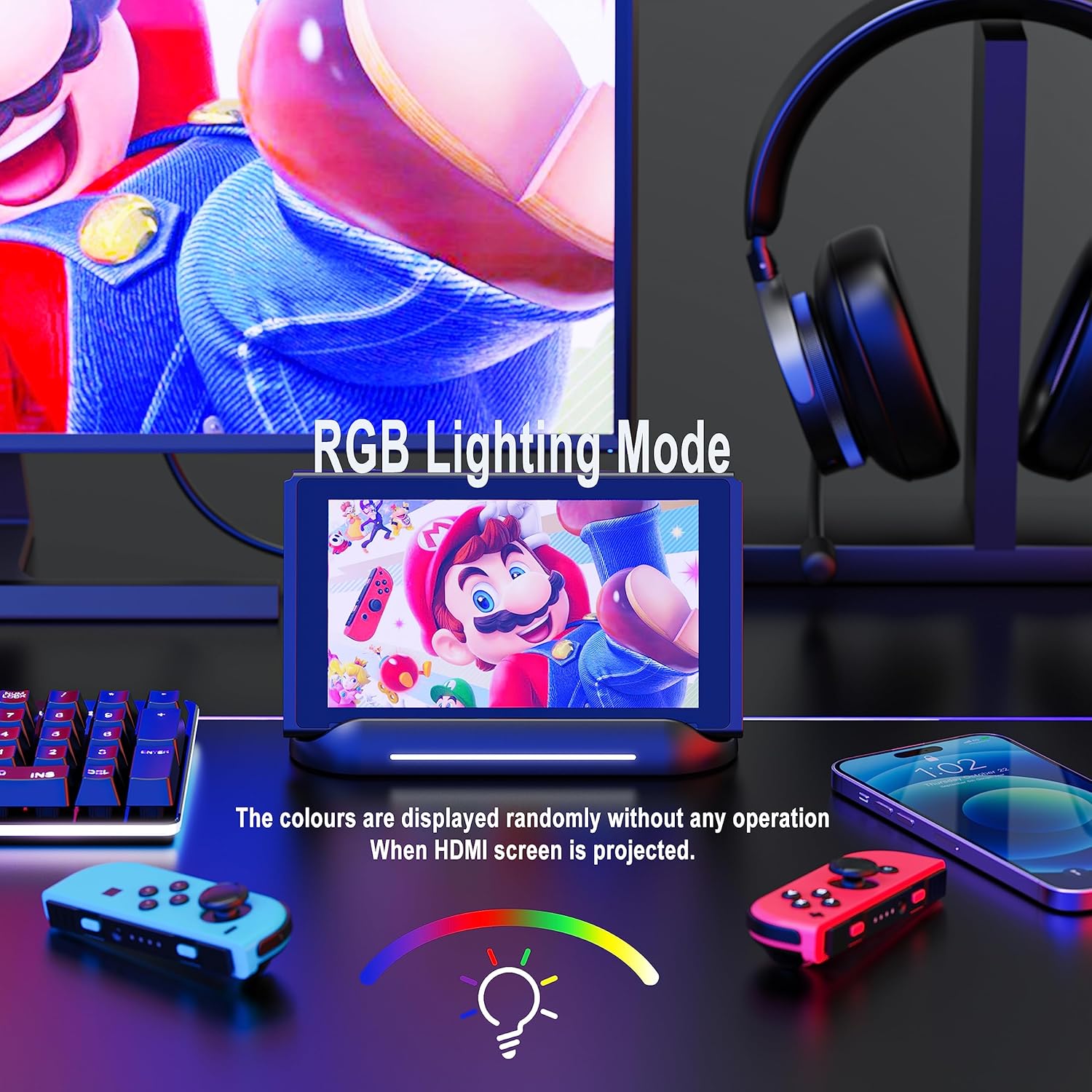 Thumbnail 3 de 5-in-1 Switch Dock für Nintendo Switch OLED – TV-Adapter mit HDMI, USB 3.0 und USB-C-Ladenanschluss (nicht für Switch 2)