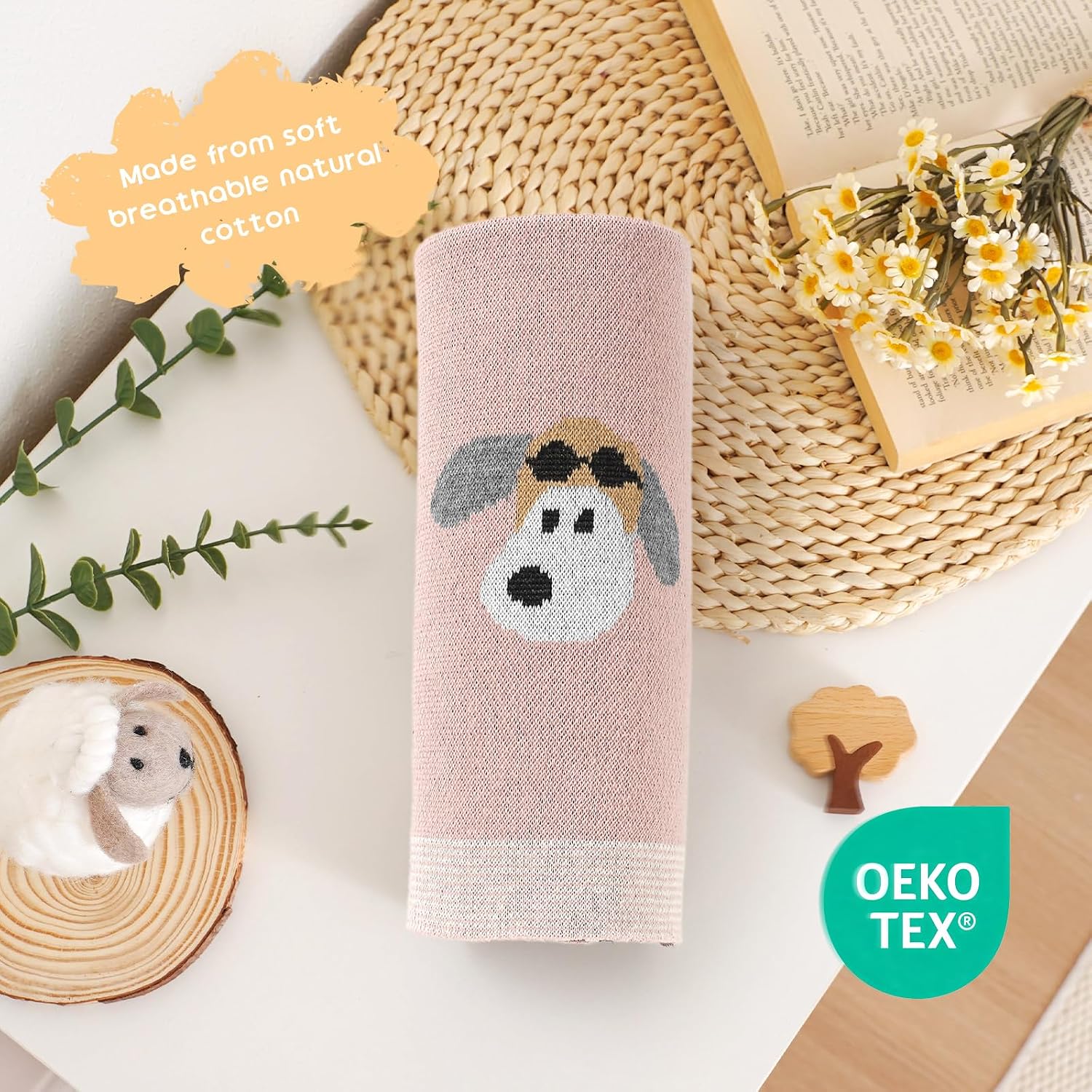 Detalle 2 de Mimixiong Baby Blanket, 30 x 40 Inch
