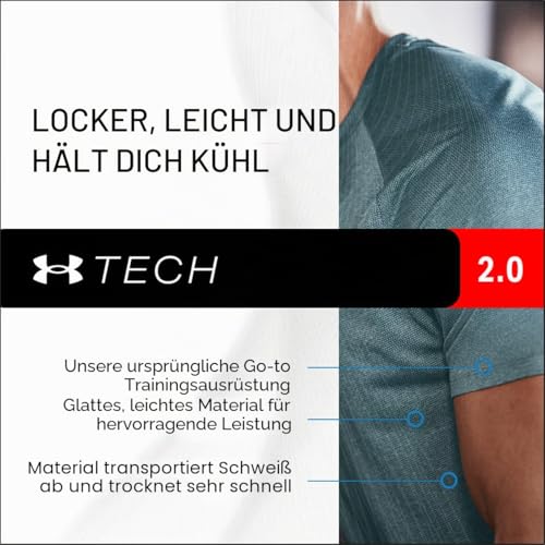 Thumbnail 7 de Under Armour Herren Tech 2.0 Shortsleeve – atmungsaktives, schnelltrocknendes Trainingsshirt, loser Schnitt